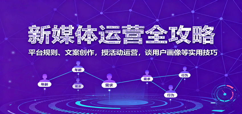 新媒体运营全攻略：平台规则、文案创作，授活动运营，谈用户画像等实用技巧-3YVIP资源库