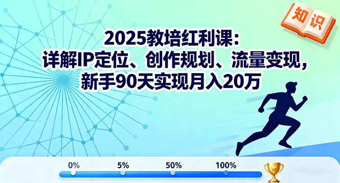 （16178期）2025教培红利课：详解IP定位、创作规划、流量变现，新手90天实现月入20万-3YVIP资源库