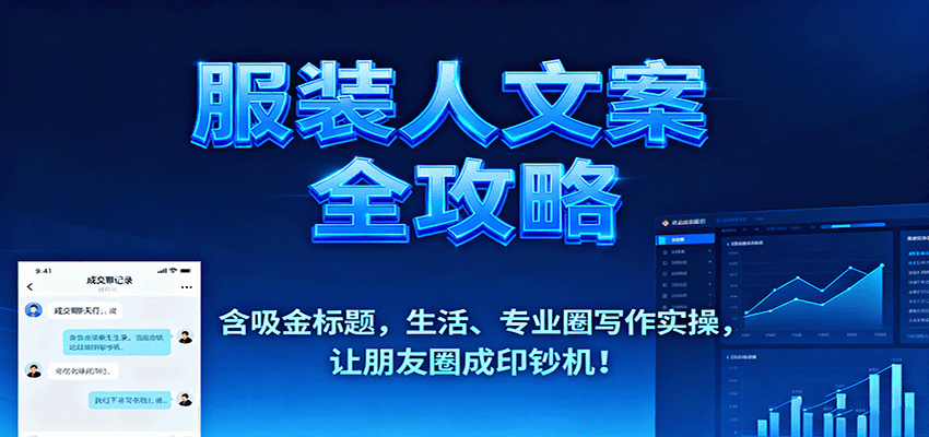 服装人文案全攻略，含吸金标题，生活、专业圈写作实操，让朋友圈成印钞机！-3YVIP资源库