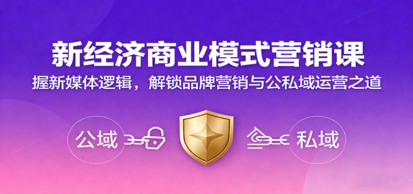 新经济商业模式营销课，握新媒体逻辑，解锁品牌营销与公私域运营之道-3YVIP资源库