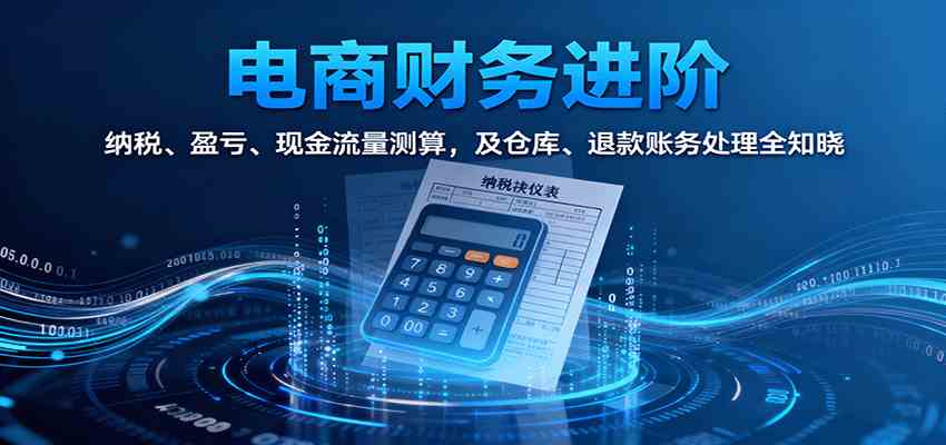 电商财务进阶：纳税、盈亏、现金流量测算，及仓库、退款账务处理全知晓-3YVIP资源库
