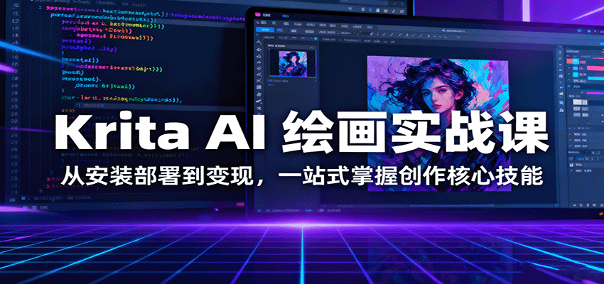Krita AI 绘画实战课：从安装部署到变现，一站式掌握创作核心技能-3YVIP资源库