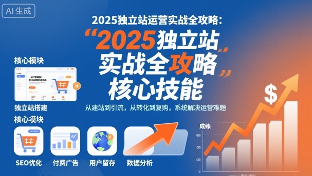 2025独立站运营实战全攻略，一站式掌握独立站运营核心技能-3YVIP资源库