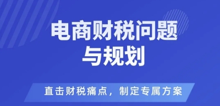 电商企业财税风险与规避，直击财税痛点，制定专属方案-3YVIP资源库