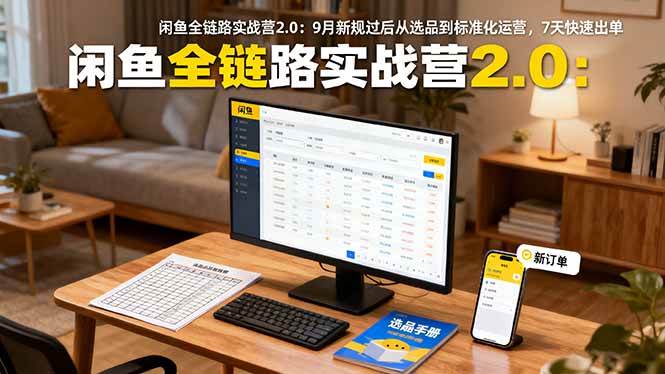 （16263期）闲鱼全链路实战营2.0：9月新规过后从选品到标准化运营，7天快速出单-3YVIP资源库
