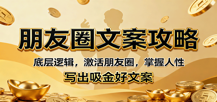 朋友圈文案攻略：底层逻辑，激活朋友圈，掌握人性，写出吸金好文案-3YVIP资源库