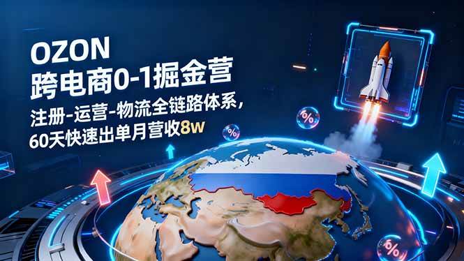 （16277期）OZON跨境电商0-1掘金营：注册-运营-物流全链路体系，60天快速出单月营收8w-3YVIP资源库