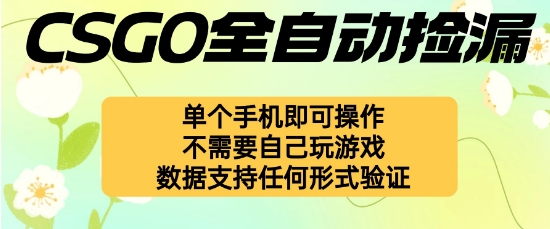 自动挂G捡漏，不用自己挂G不用玩游戏，一个手机即可操作，新手小白轻松月入1W+【揭秘】-3YVIP资源库