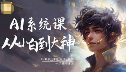 AI系统课程，从小白到大神系统学AI，AI声音-AI绘画-AI视频一门课全掌握-3YVIP资源库