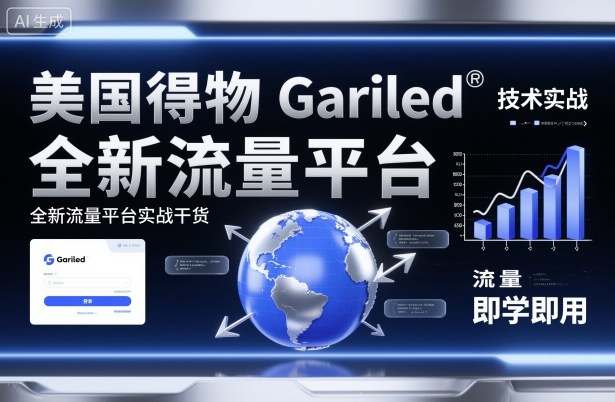 美国得物Gariled技术实战，全新流量平台​实战干货，即学即用-3YVIP资源库