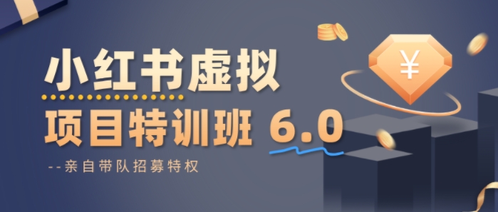 小红书虚拟项目特训课6.0，帮你从0到1打造稳定盈利的店铺，抓住流量红利-3YVIP资源库