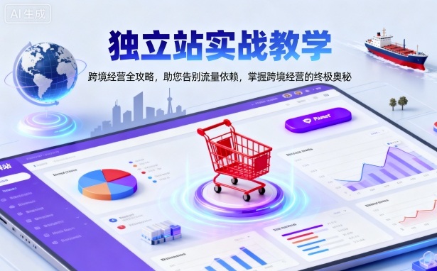 独立站实战教学，跨境经营全攻略，助您告别流量依赖，掌握跨境经营的终极奥-3YVIP资源库