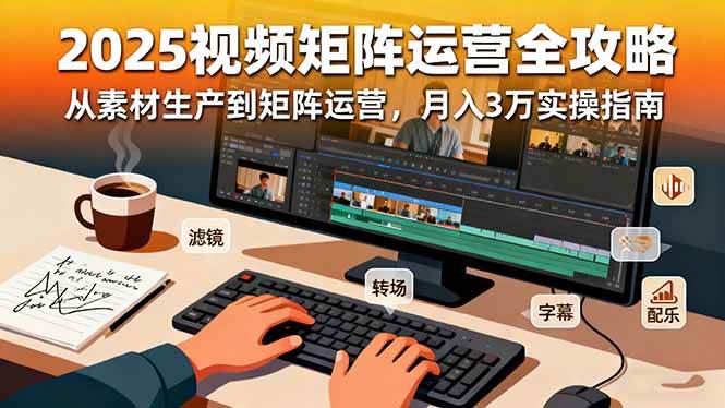 （16333期）2025短视频矩阵运营全攻略：从素材生产到矩阵运营，月入3万实操指南-3YVIP资源库