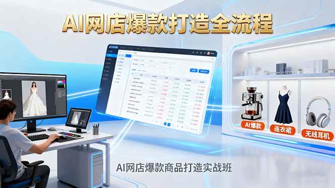 （16326期）AI网店爆款商品打造实战班：AI技术实现商品图智能处理，快速搭建AI网店-3YVIP资源库
