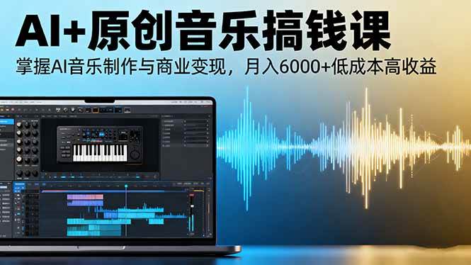 （16324期）AI+原创音乐搞钱课：掌握AI音乐制作与商业变现，月入6000+低成本高收益-3YVIP资源库