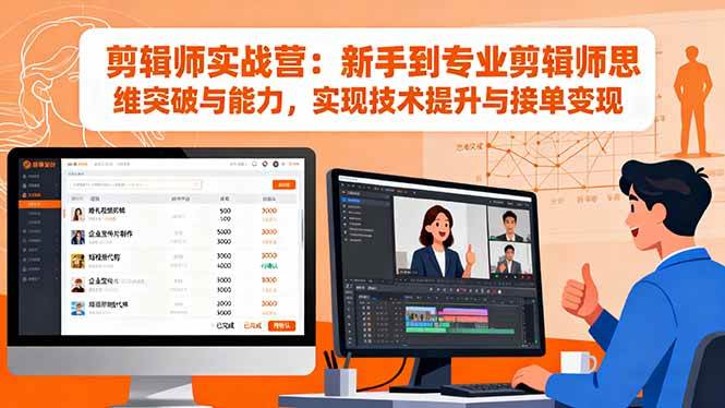 （16347期）剪辑师实战营：新手到专业剪辑师思维突破与能力，实现技术提升与接单变现-3YVIP资源库