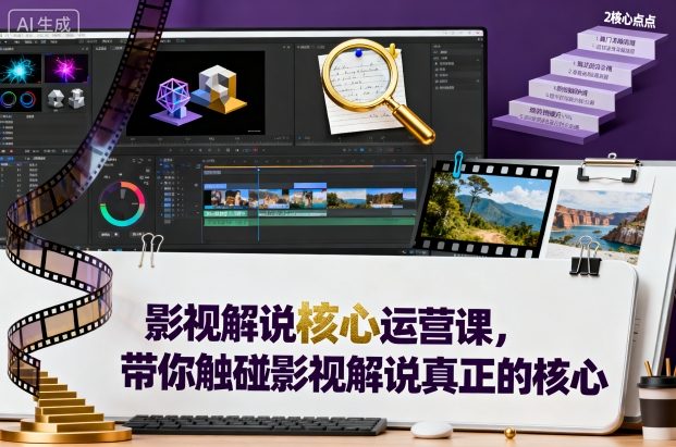影视解说核心运营课，带你触碰影视解说真正的核心-3YVIP资源库