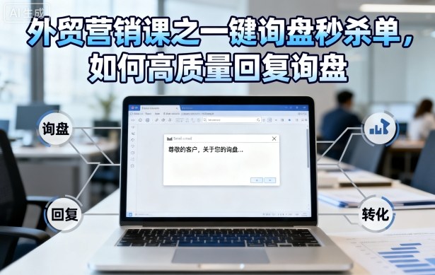 外贸营销课之一键询盘秒杀单，如何高质量回复询盘-3YVIP资源库