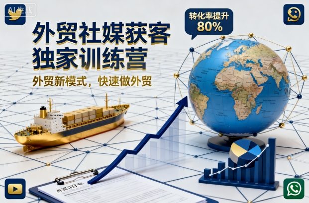 外贸社媒获客独家训练营，外贸新模式，快速做外贸-3YVIP资源库