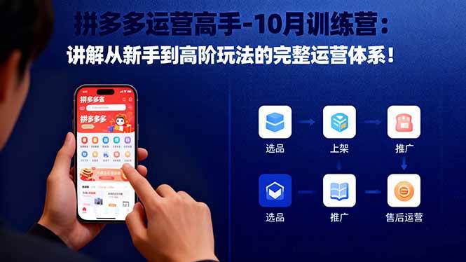 （16448期）拼多多运营高手-10月训练营：讲解从新手到高阶玩法的完整运营体系！-3YVIP资源库