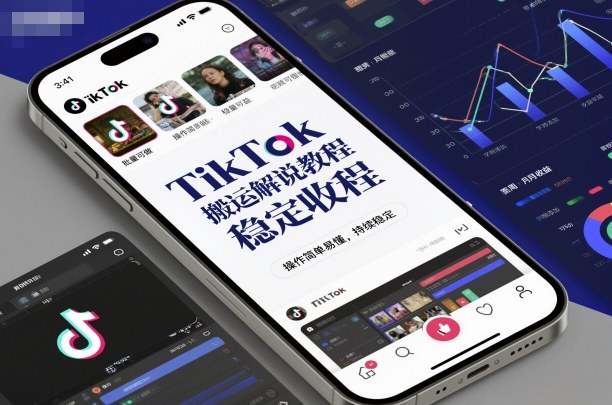 TikTok搬运解说教程，稳定收益，操作简单易懂，批量可做，持续稳定-3YVIP资源库