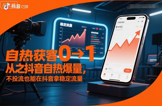 自热获客从0到1之抖音自热爆量，不投流也能在抖音拿稳定流量-3YVIP资源库