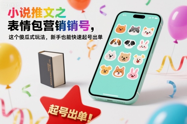 小说推文之表情包营销号，这个傻瓜式玩法，新手也能快速起号出单-3YVIP资源库