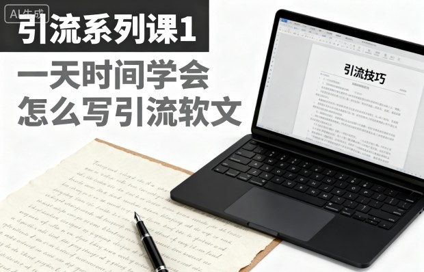 引流系列课1，一天时间学会怎么写引流软文-3YVIP资源库