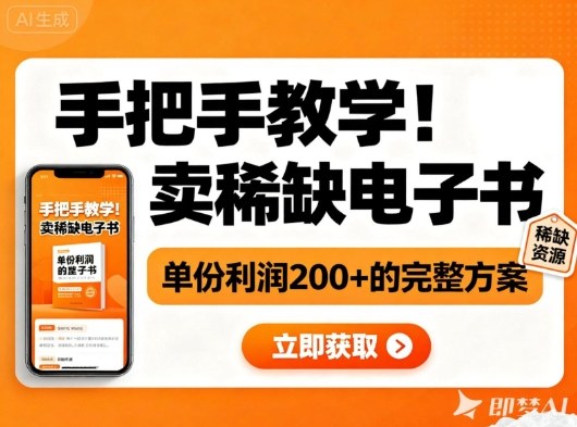 手把手教学！在小红书卖稀缺电子书，单份利润2张+的完整方案-3YVIP资源库